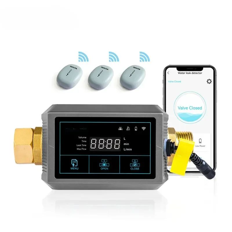 Home Use Smart Pipe Leak Detect Alarm Sensor Water Leak Detector Sensor With WIFI Controlling