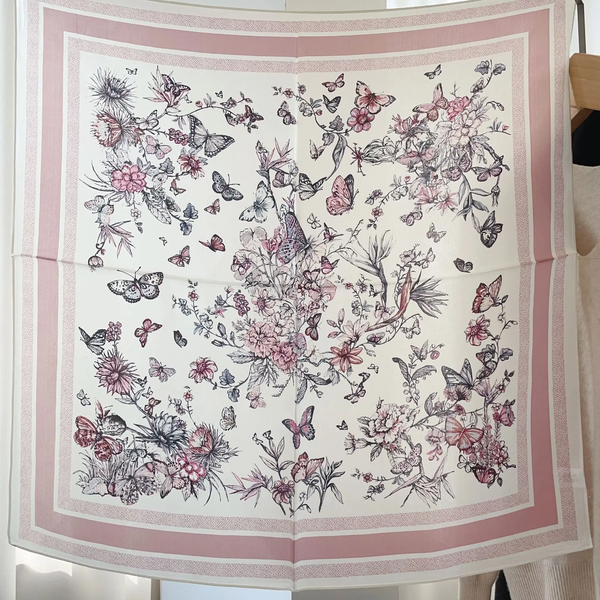 

Soft Silk Scarf 65CM Luxury Square Bandanas Women Clothing Head Accessories Teacher Christmas Gift