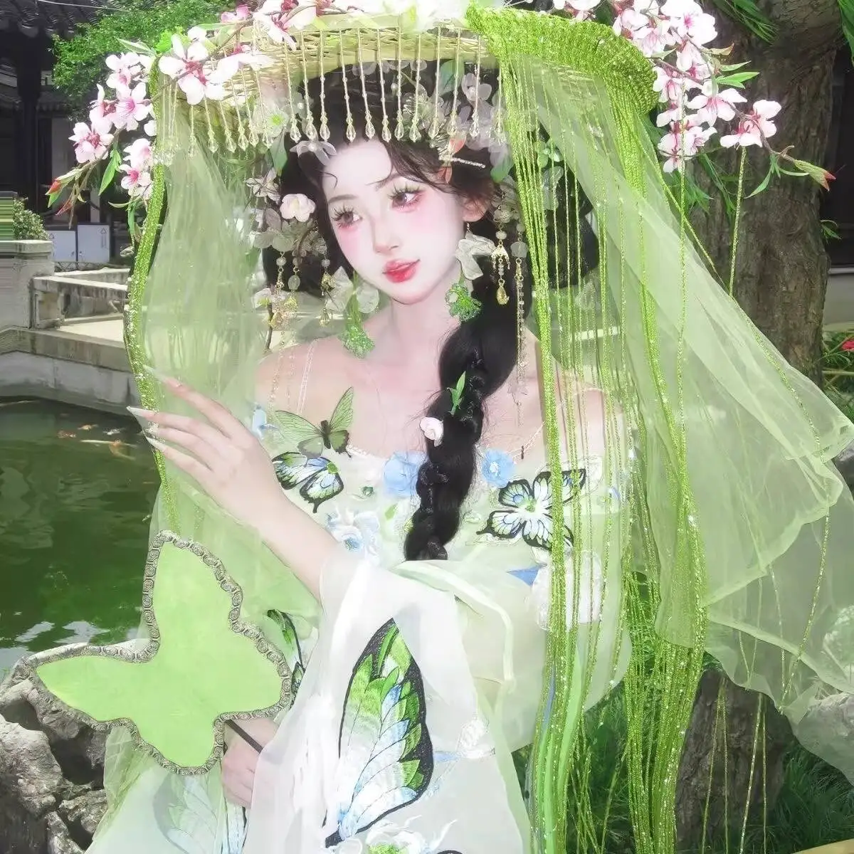 

Новое китайское платье Ханьфу в стиле Pure Desire для женщин, весна-лето, с вышивкой, элементами Хань, в стиле Южных и Северных династий, сказочное платье