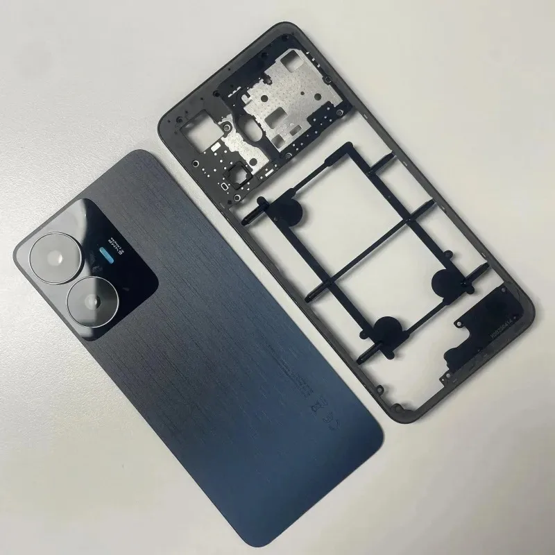 

Full Housing For Realme C55 Back Cover Middle Frame Side Key Camera Glass Lens