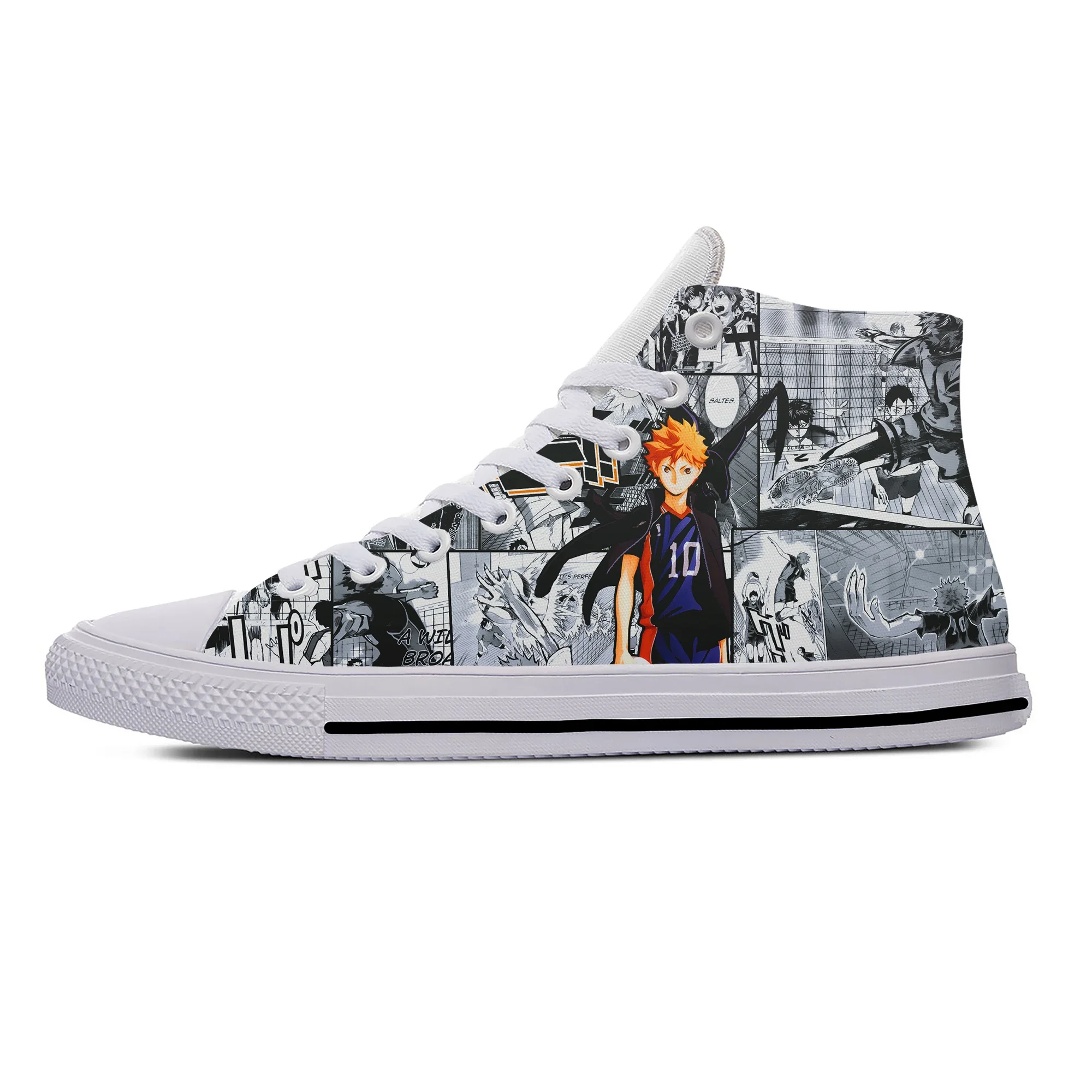 

Hot Summer Cool Anime Manga Haikyuu Hinata Shoyo Kuroo Classic Shoes Men Women Sneakers High Top Fashion Latest Board Shoes