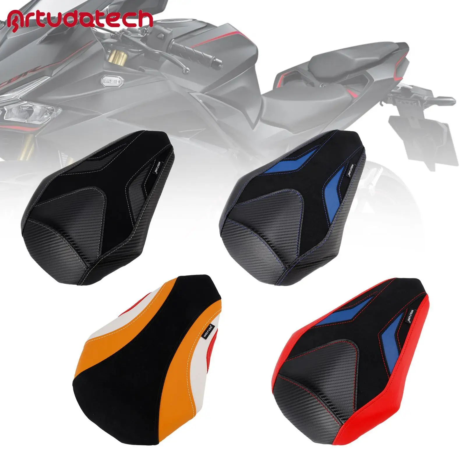 

Artudatech Rear Seat Passenger Cushion Flat Pu Fit Multi for Honda Cbr250Rr 2017 2018 2019 2020 2021 2022 2023 2024 Red