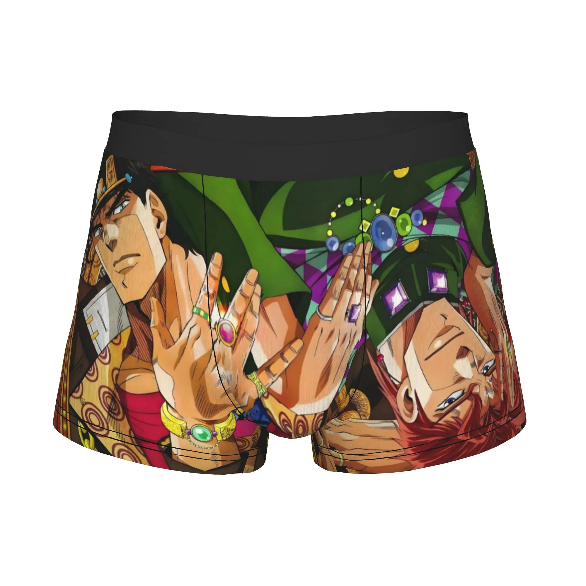 Male Fashion Jotaro & Kakyoin Underwear JoJos Bizarre Adventure Boxer Briefs Soft Shorts Panties Underpants