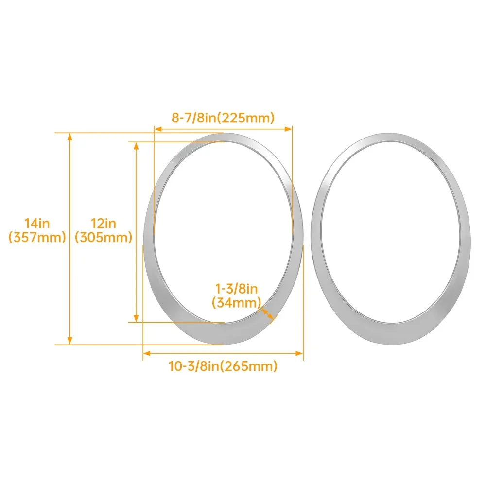 For 2007-2015 R55 R56 R57 R58 R59 Mini Cooper Clubman Hatchback Roadster Headlight Trim Ring Bezel Cover 51137149905 51137149906