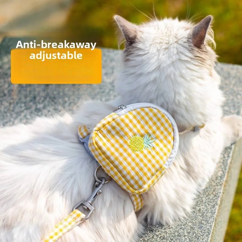 

Portable Pet Backpack Leash Dog Outdoor Travel Snack Bag Chest Strap Pulling Rope Small Dogs Self-Back Hiking Bag