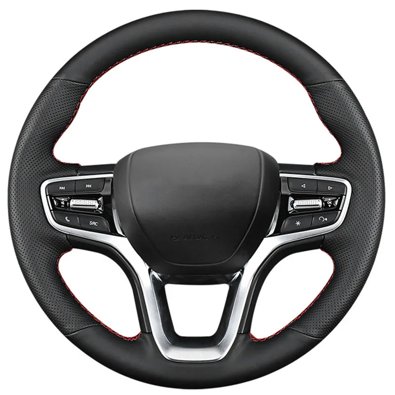 

Для Roewe i5 RX5 i6 MAX RX5 MAX iMAX8 RX3 прошитая вручную Нескользящая черная искусственная кожа