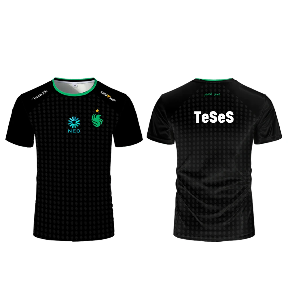 2025 New Esports Jersey Unisex Summer Breathable Short Sleeve Sports Uniforms Team Falcons Esports Club CS2 Fans Custom T-shirts