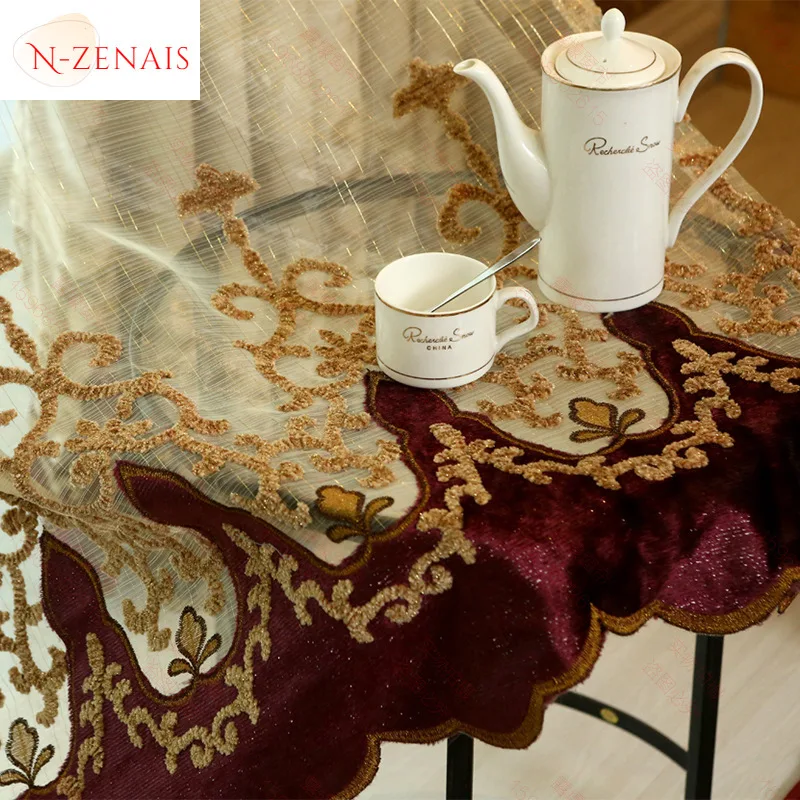 

Custom Size！！European Style Luxury Chenille Embroidered Atmospheric Blackout Curtains for Living Dining Room Bedroom Decor