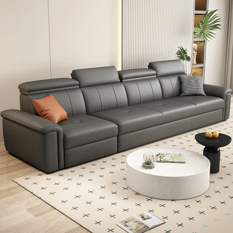 

Foam Black Puffs Sofa Chairs Living Room Soft Modern Lounge Nordic Sofa Unique Leather Divani Da Soggiorno Apartment Furniture