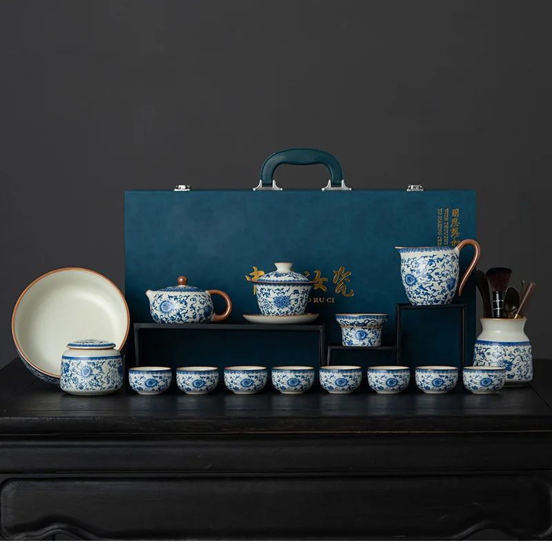 Juego de té portátil tradicional ceremonia Matcha chino Gongfu tetera juego de té infusor Mate taza Tetera Porcelana juego de té completo