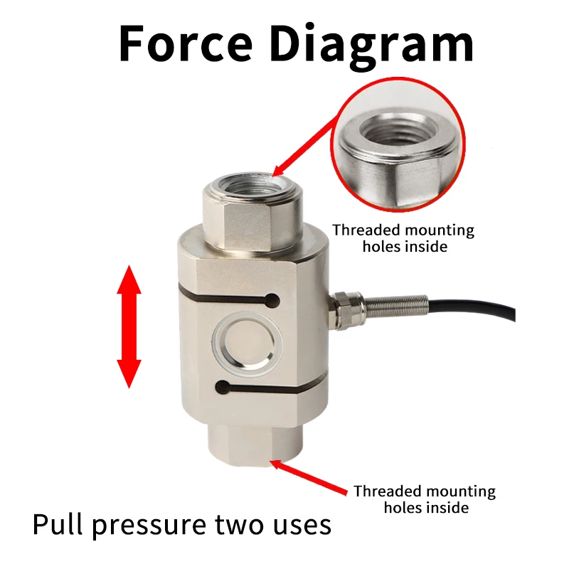 Cylindrical S Load Cell and Indicator, Stability S Type Weighing Sensor Weight/Force Measuremt Supporting Intelligent Instrument