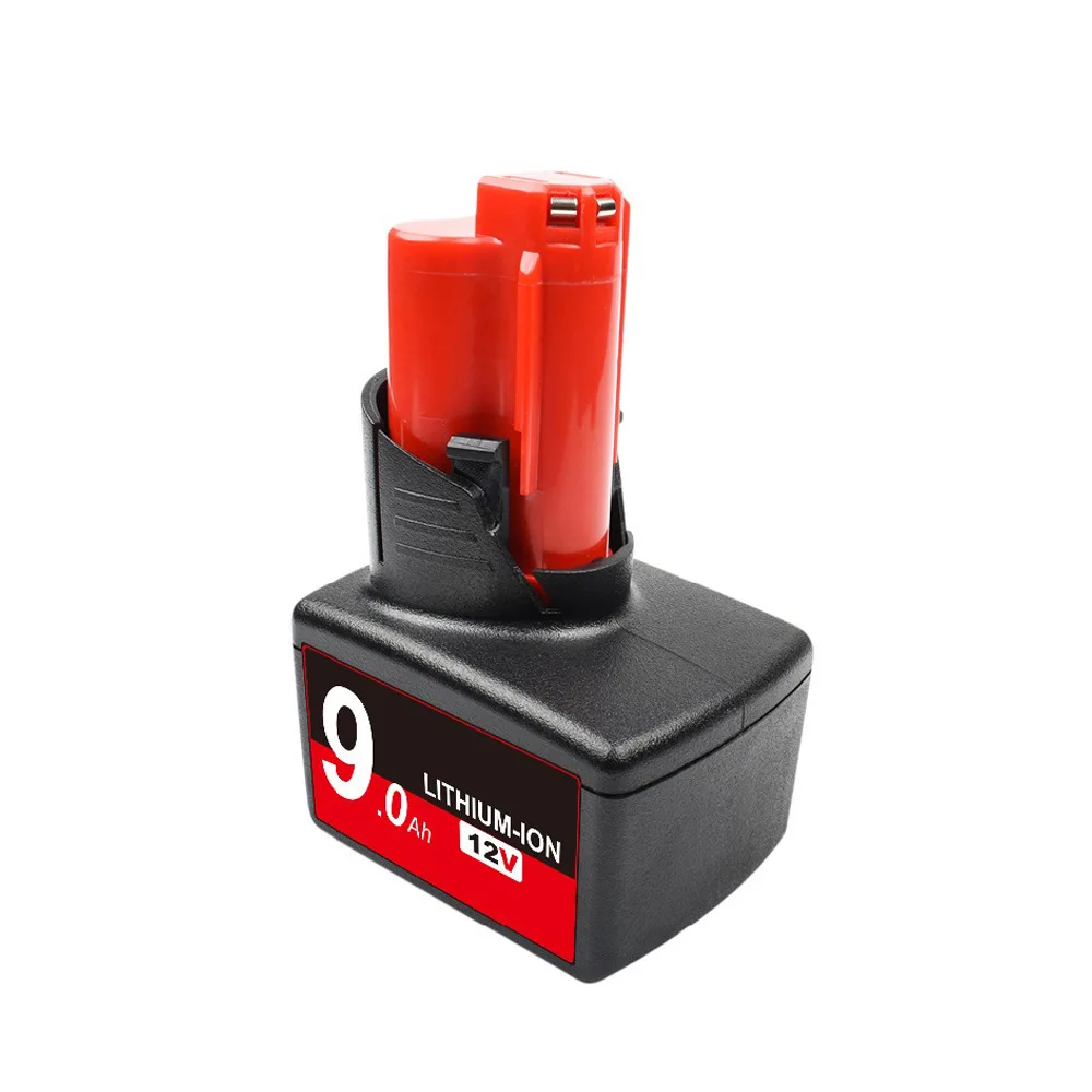 12V 9000mAh Li-ion baterie pro Milwaukee M12 48-11-2411 48-11-2420 48-11-2401 48-11-2402 48-11-2401 12V akumulátorové nářadí M12 - náhled 5