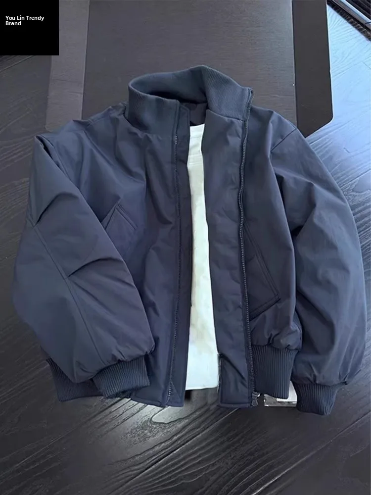 

Мужской костюм Cleanfit Blue Flight Jaet: бейсбольная куртка и брюки из хлопка, осенне-зимний, с американским воротником, на молнии, без капюшона