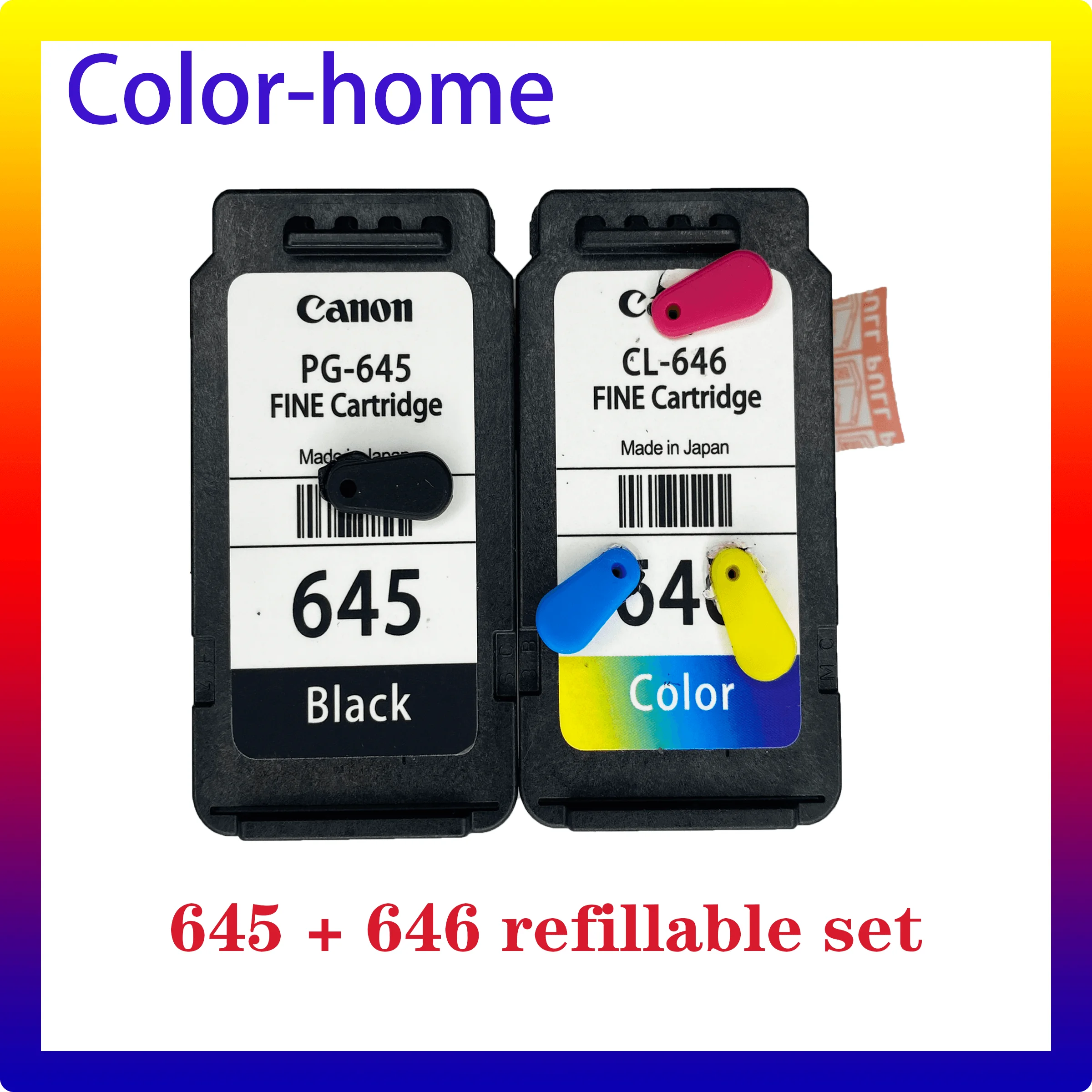 ✱NEW Canon PG645 CL646 ink cartridge 645 646 Refill compatible MG2460 2560 2960 MX496 TS3160 3165