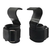1PC Weight Lifting Hook Grips with Wrist Wraps Gym Hand-Bar Wrist Strap  Fitness Hook Weight Strap Pull-Ups Power Lifting Gloves
