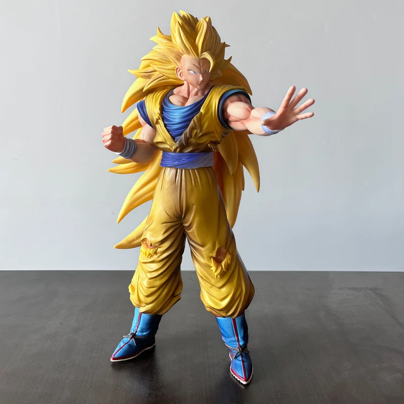 

In-Stock Jk Studio 32cm Dragon Ball Anime Figures Super Saiyan 3 Son Goku Raise Hand Figurine Collection Model Toys Gifts