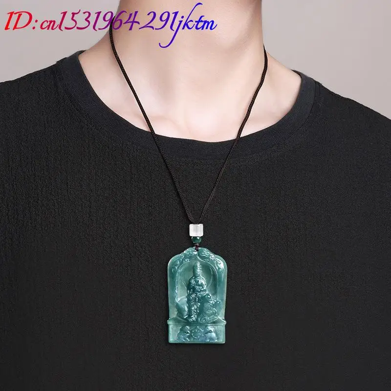 Natural Burmese Jadeite Guanyin Pendant Necklace Charm Jewelry Designer Vintage Luxury Gemstone Real Jade Gifts for Women view 5