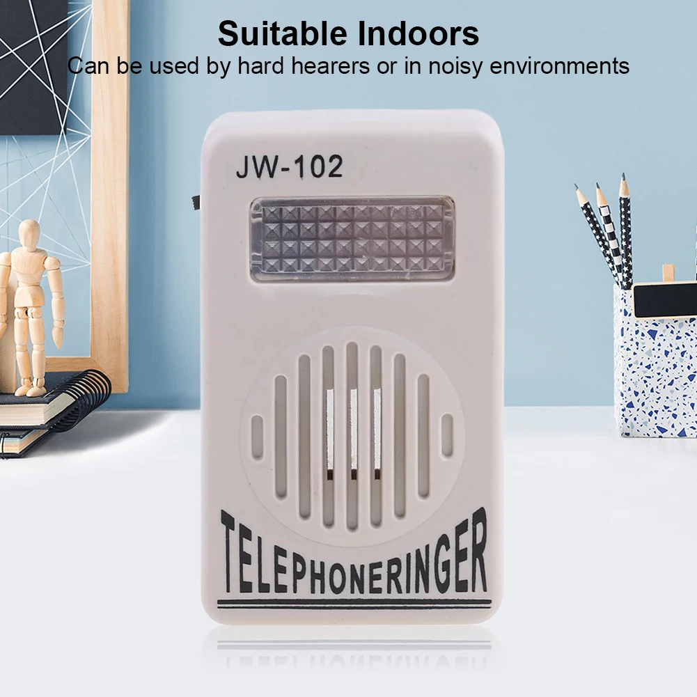 Loud Sound Volume Enhancer with Light Flasher Loud Ringer Ring Speaker for Landline Telephone Telephone Answering Accessories