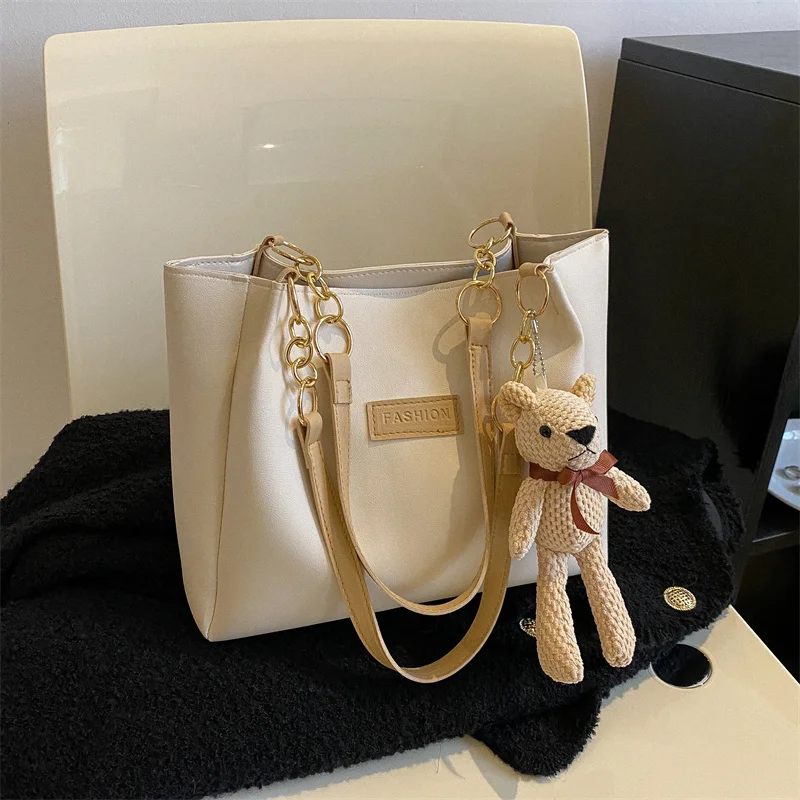 Trendy Large Capacity Student Tote Bag Women's Fashionable Single Shoulder Bag for Class Commuting Universal Style  New M...