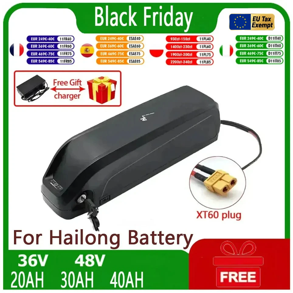 Für Hailong-Akku 48V 36V 20Ah 30Ah 40Ah für Bafang BBS02 BBS03 BBSHD Motor für Hailong-Akku 36V Leistungsakku
