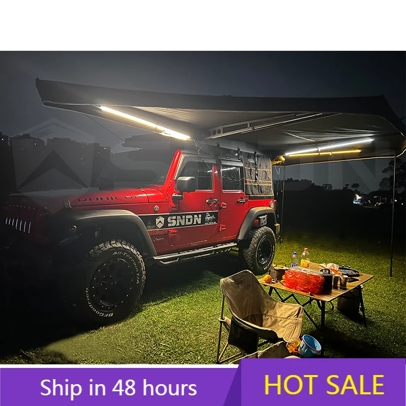 

YTYIN SNDN Retractable Folding Outdoor Camping 270 Degree Awning Foxing Awning 270 Degrees Waterproof 270 Awning Free Standing