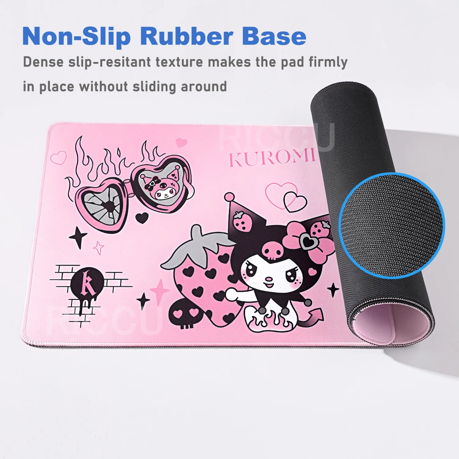 HD 600x1200 مللي متر سانريو ماوس الوسادة Kawaii أنيمي لوحة المفاتيح اكسسوارات مكتب حصيرة XXL لطيف Kuromi ماوس ألعاب الكمبيوتر المطاط السجاد