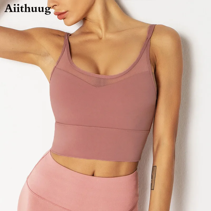 Aiithuug Yoga Bras Fitness Shirts Running Tops Sports Bras Gym Workout Crop Top Yoga Crop Tops Fitness Tank Top Running Bra