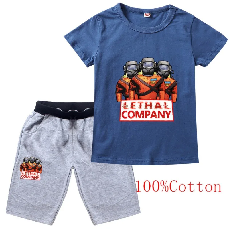 Tödliche Business Cosplay Kleidung Kinder Casual Sportswear Junge Mädchen unsichtbare Monster T-Shirt und Shorts 2-teilige Set Kleidung