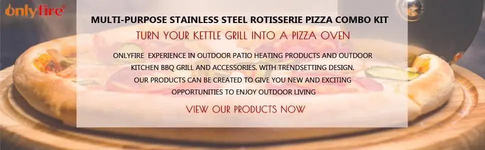 Description Picture 2 of itemMulti-purpose Rotisserie and Pizza Combo Kit for Weber 22-Inch Kettle Charcoal Grills - Include Pizza Peel and Pizza Stone