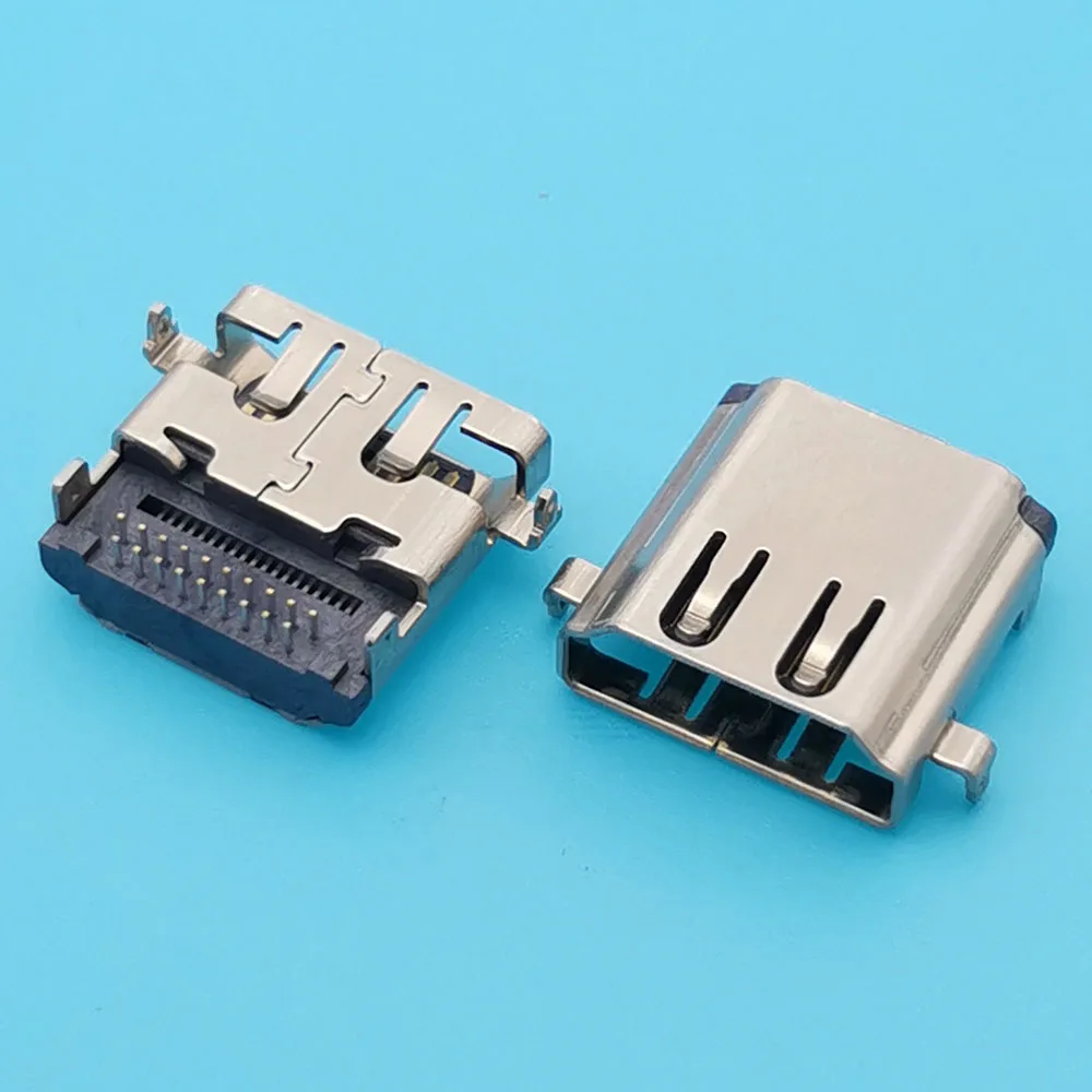 10Pcs HDMI HD interface Female Socket 19P 15mm Sinking Board A-Type Female Connector Video Transmission Socket