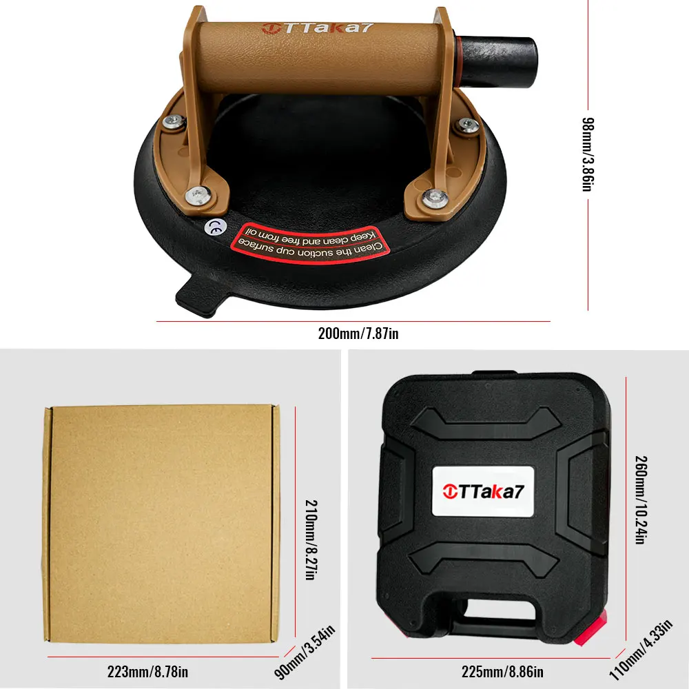 

Vacuum Suction Cup 200kg Loading Capacity Industrial Grade /Granite/Tile/Window Hand Pump Sucker Lifted Handling Tools