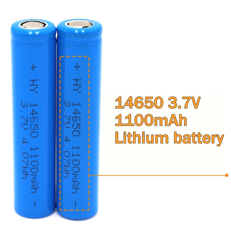 New 14650 Lithium Battery 3.7V 1100mAh Li-ion Rechargeable Batteries for Electric Toothbrush Toy Flashlight Multimeter Speakers