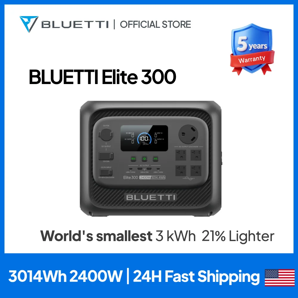 BLUETTI Elite 300 2400W Portable Power Station