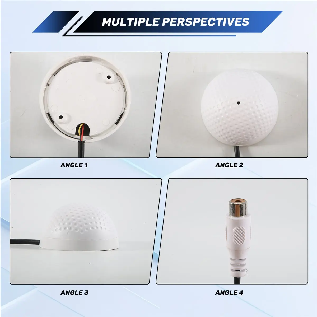 N05R Audio Monitoring MIC Sound Pickup Microphone for CCTV Surveillance Security IP Camera Built in Preamp Wired Voice