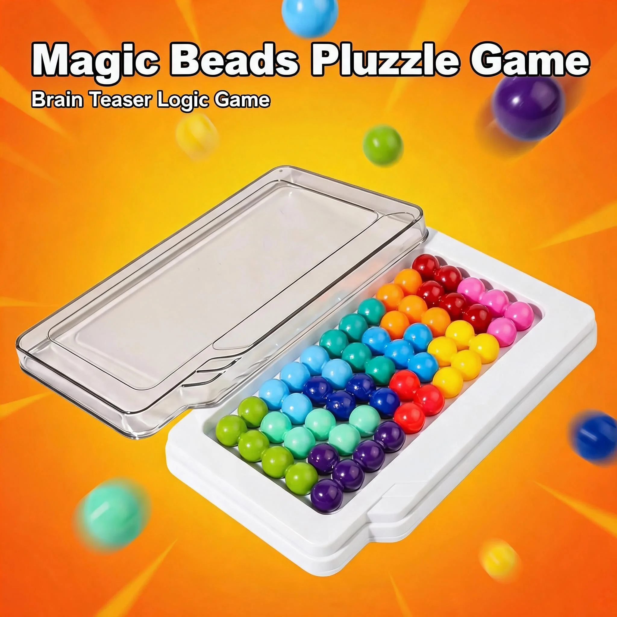 

Children IQ Magic Beads Puzzle Game Classic Brain Teaser Montessori Educational Toy Colorful Logic Training Game Gift for Kids