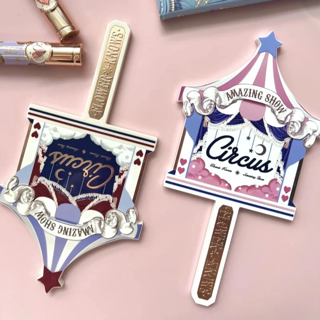 

FLOWER KNOWS Circus Unicorn Pink Purple Collection Handheld Makeup Texture Mirror Fairy Cute Mirror Tool