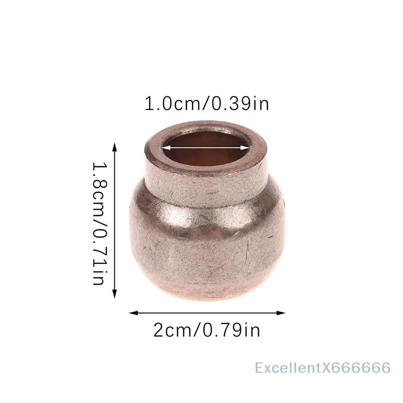 1PC 10mm Loch Eisen Kupfer Legierung Lager Bush 20mm Außendurchmesser Sphärische Waschmaschine Fan Motor Rotor stator Rutsche Buchse
