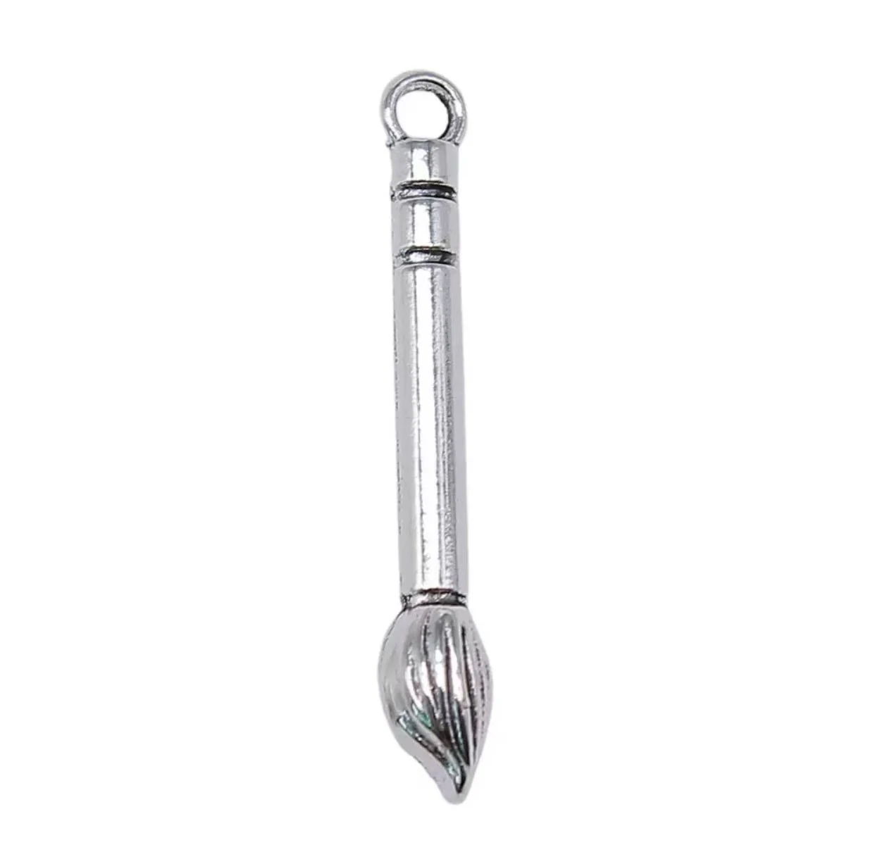

25pcs 30*4mm Zinc alloy metal writing brush design pendants for DIY handmade accessories HW3384