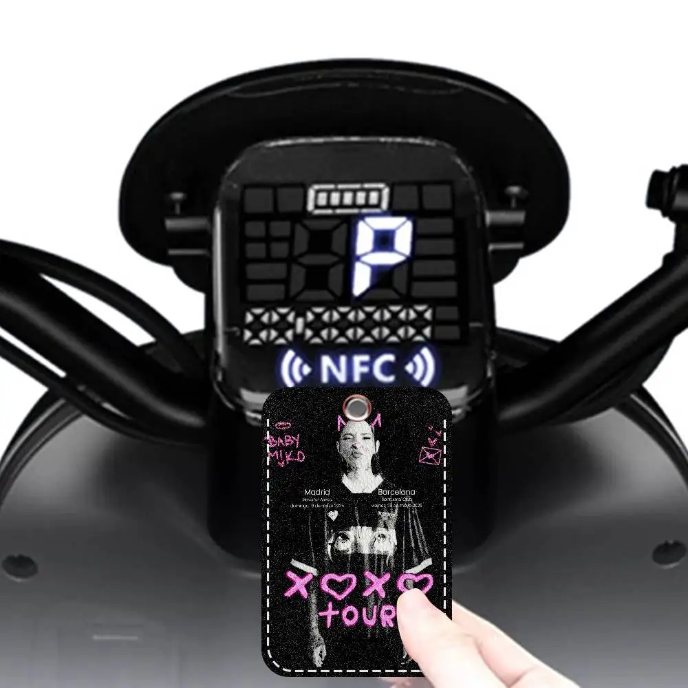 Singer Y-Young M-Miko Rectangle ID Card Case Keychain Access Card Bag Key Tag Ring Leather Card Holder Key Ring Access