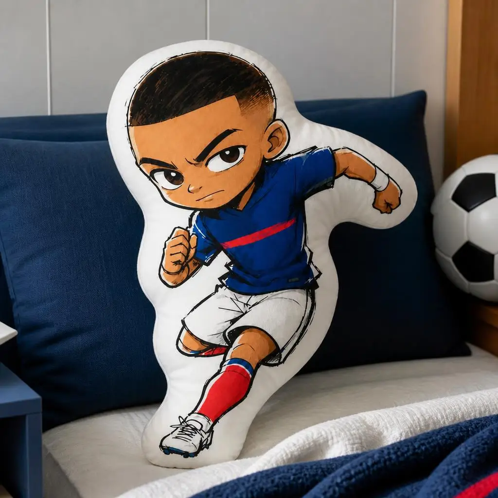 Soccer Football Player Athlete Sports Team Gift Plush Pillow Cushion Irregular Stuffed Throw Pillow Home Decor Gift Sofa Bed