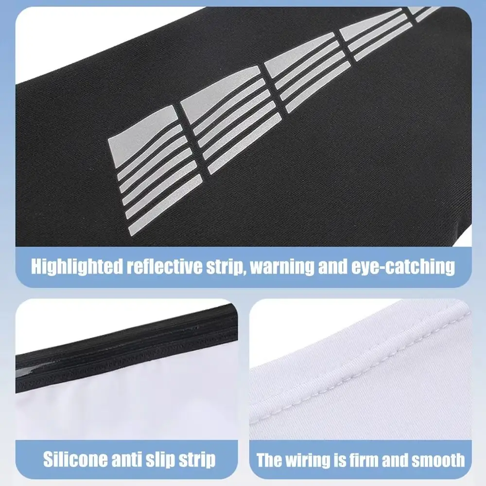 Anti-slip Compression Leg Sleeves Reflective Strip Silicone Strips Long Knee Sleeve Protective Gear Breathable