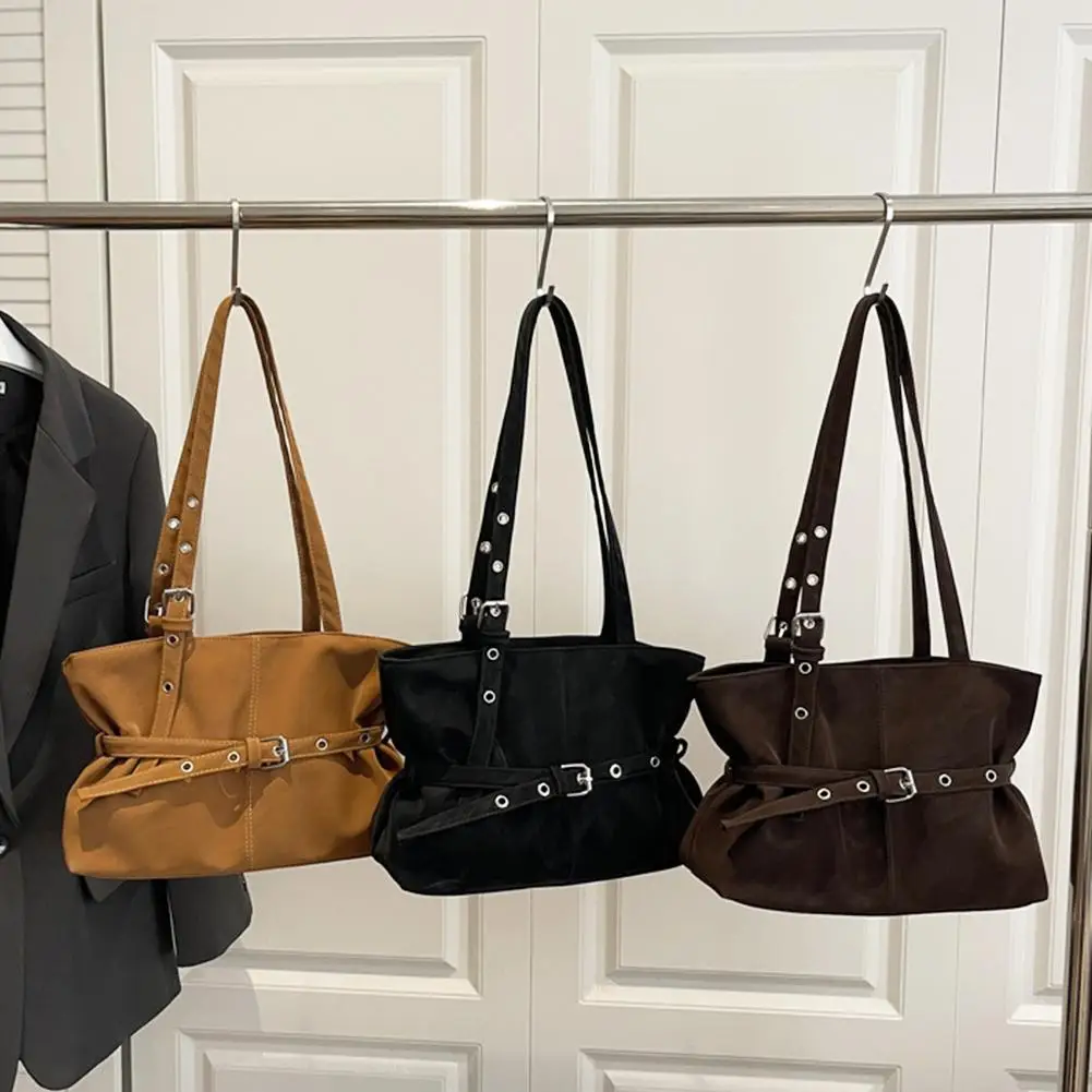 

Мотоциклетная сумка-тоут в стиле ретро, ​​женская модная осенне-зимняя повседневная городская сумка на плечо в минималистском стиле, сумка на плечо из искусственной кожи, модель T2w8