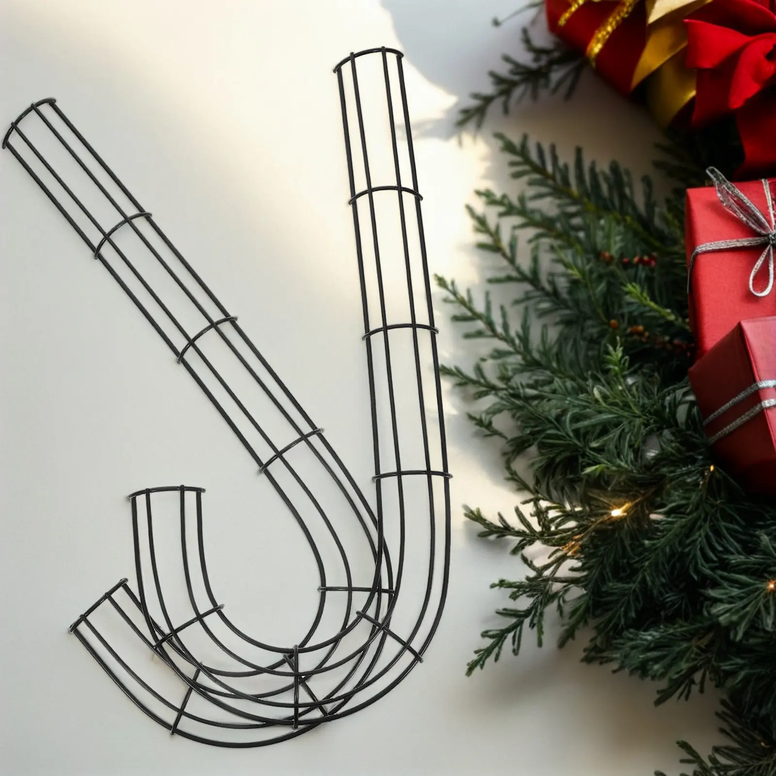 2Pcs Christmas J Shape Wreath  - Wreath Form Wire recension och pris