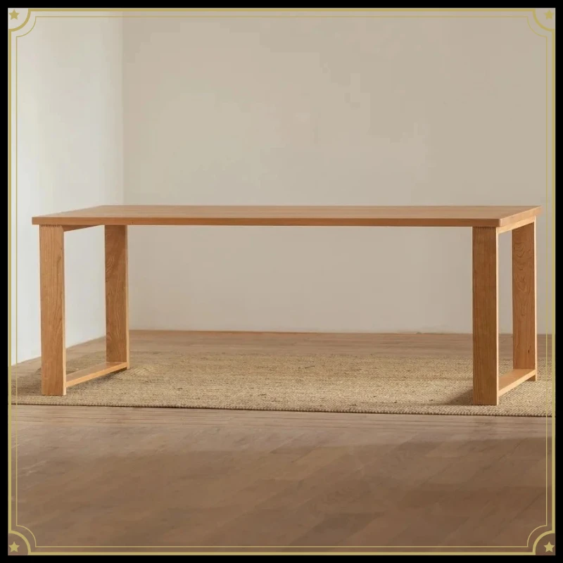 

X-S Black walnut workbench North American dining table living room solid wood log desk antique desk HG