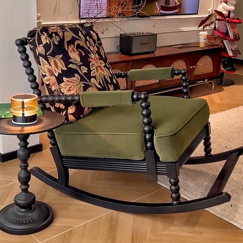 

Solid wood rocking chair, medieval sofa chair, chair with armrests