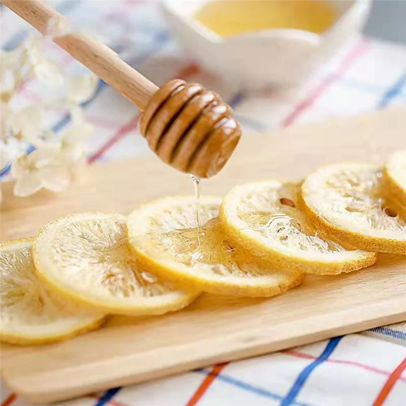 25Pcs Wood Color Honey Spoons Mixing Sticks Dipper Honey Extractor For Jar Coffee Milk Tea Supplies Kitchen Tool