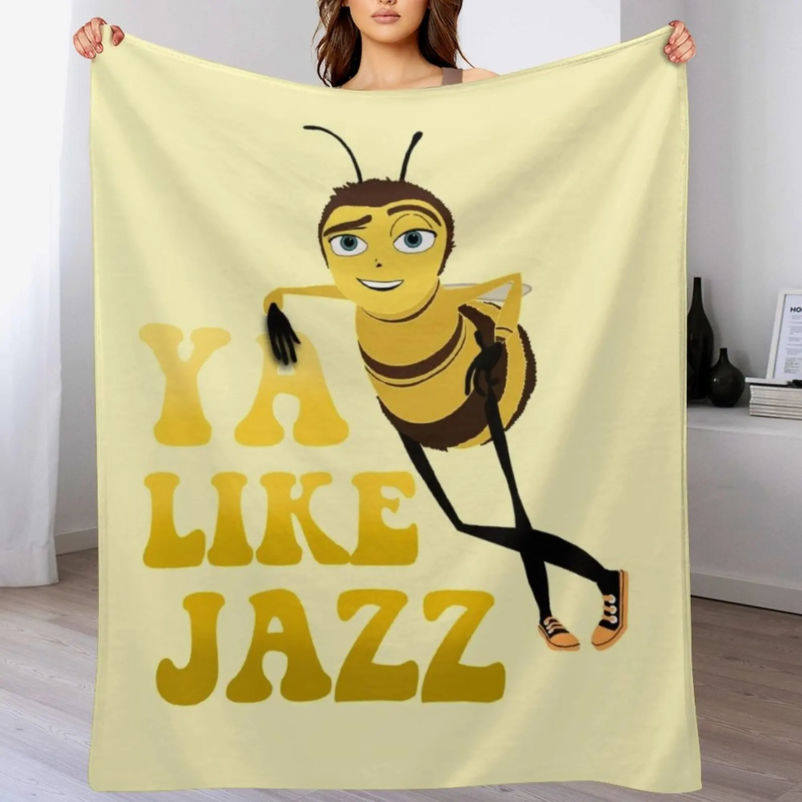 Ya like jazz The Bee Movie Throw Blanket Blankets For Baby Plaid on the sofa Decorative Sofas Blankets