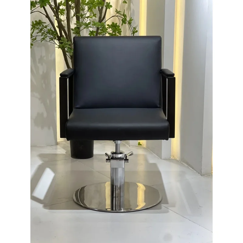 custom.2025 Hot Sale Professional Synthetic Leather Stainless Steel Luxury Portable Black Brown Styling Barber Chair Hair