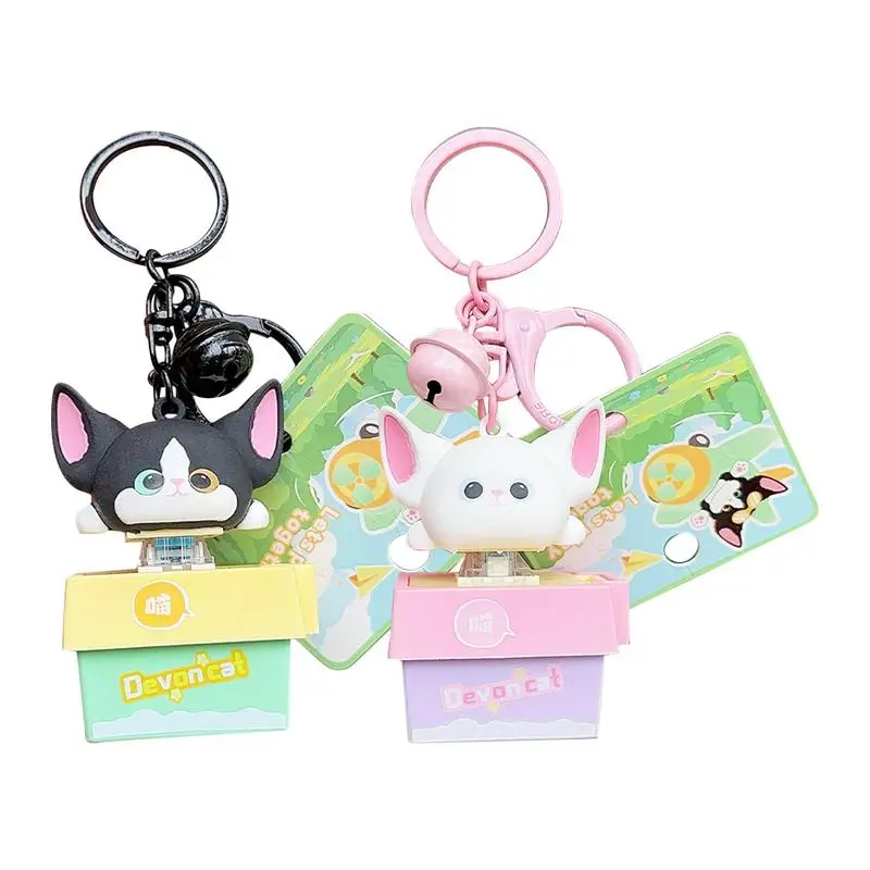 

Cartoon Sound Keychain Cute Cat Animal Keyring Keychain Pendant Bag Pendants Squeaky Cartoon Keychain Accessory For Purses &