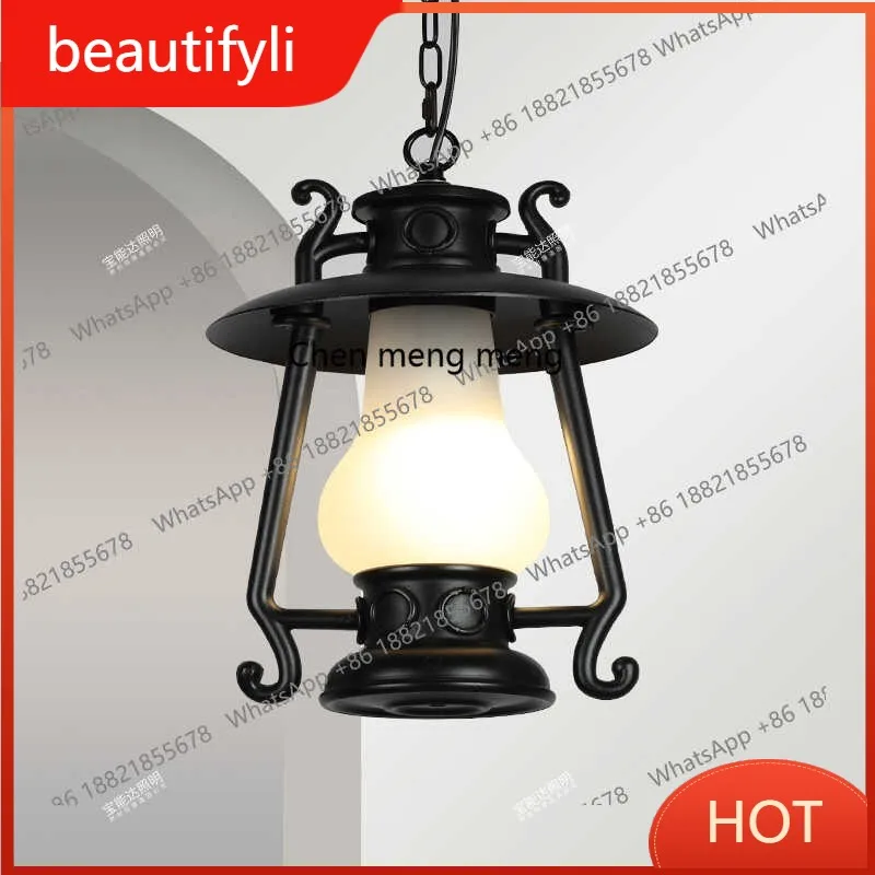 

L6080 Outdoor gazebo chandelier American corridor outdoor garden gate balcony pavilion eaves waterproof sun room courtyard light